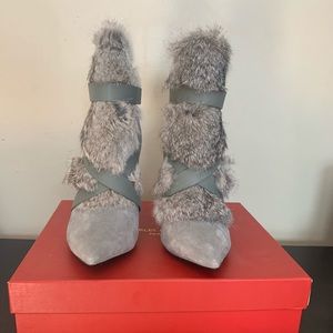 Rabbit Fur Pumps - condition is great!